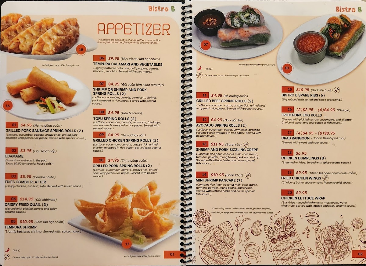 Menu Bistro B-3
