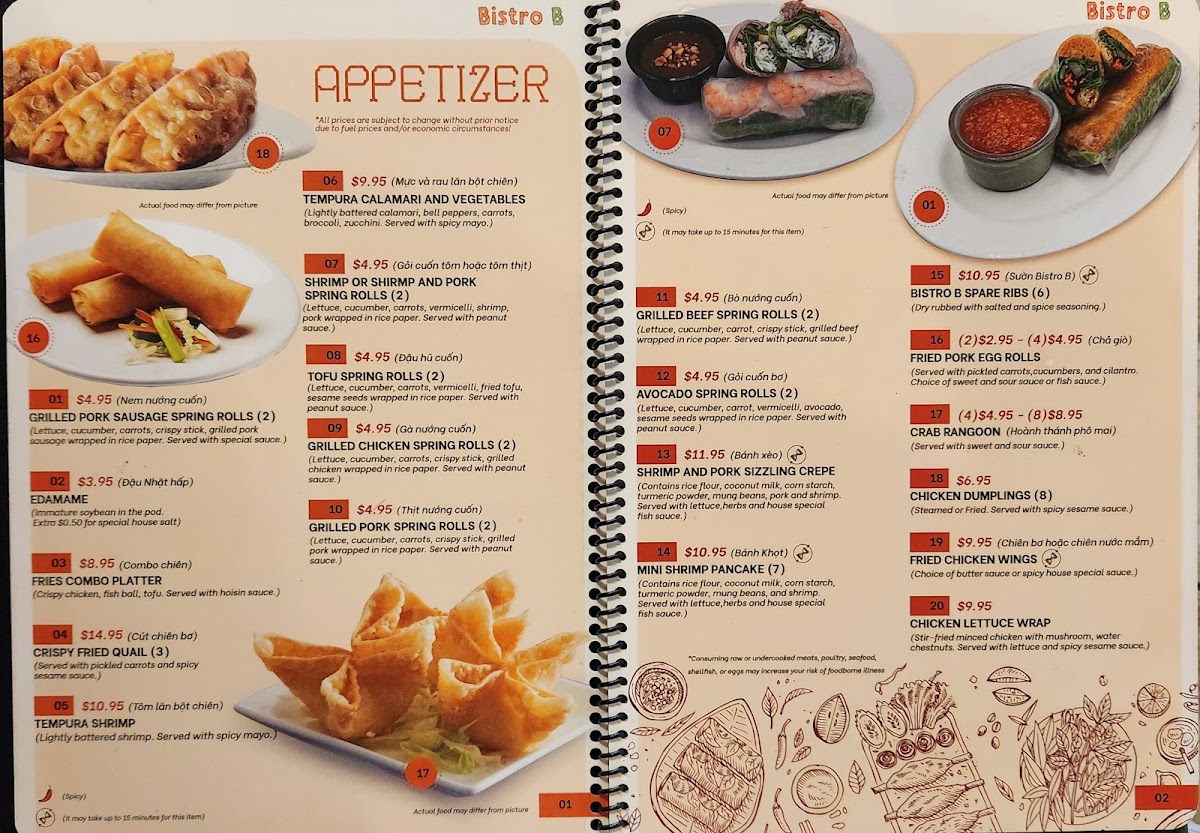 Menu Bistro B-4